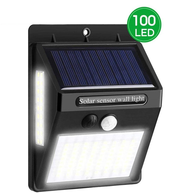 LINKPAL 0.005 Watt LED Solar Power Dusk to Dawn Outdoor Security Wall Pack with Motion Sensor